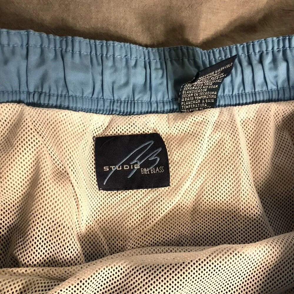 Vintage 90s Y2K Studio Bill Blass Surf Swimwear, Quick Dry Elastic Waist Men XL